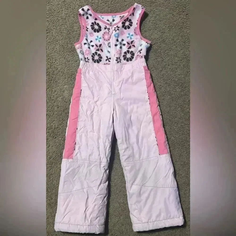 Columbia Pink and White Youth Snow Suit